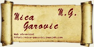 Mića Garović vizit kartica